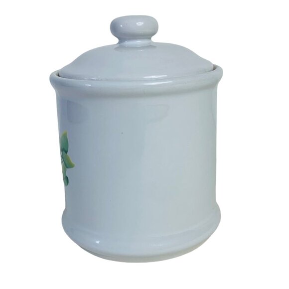 Corning Small Canister Summer Blush Floral Corning Ceramic Coffee Jar Lid VTG - Picture 13 of 14